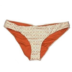 NWOT Becca Crochet Lace Cream Orange Bikini Bottom XL